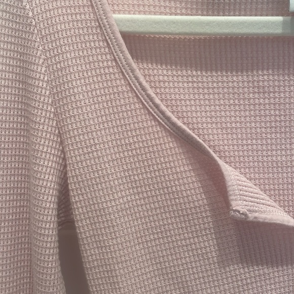 Tna pink waffle long sleeve crop top size:xs - Picture 4 of 4